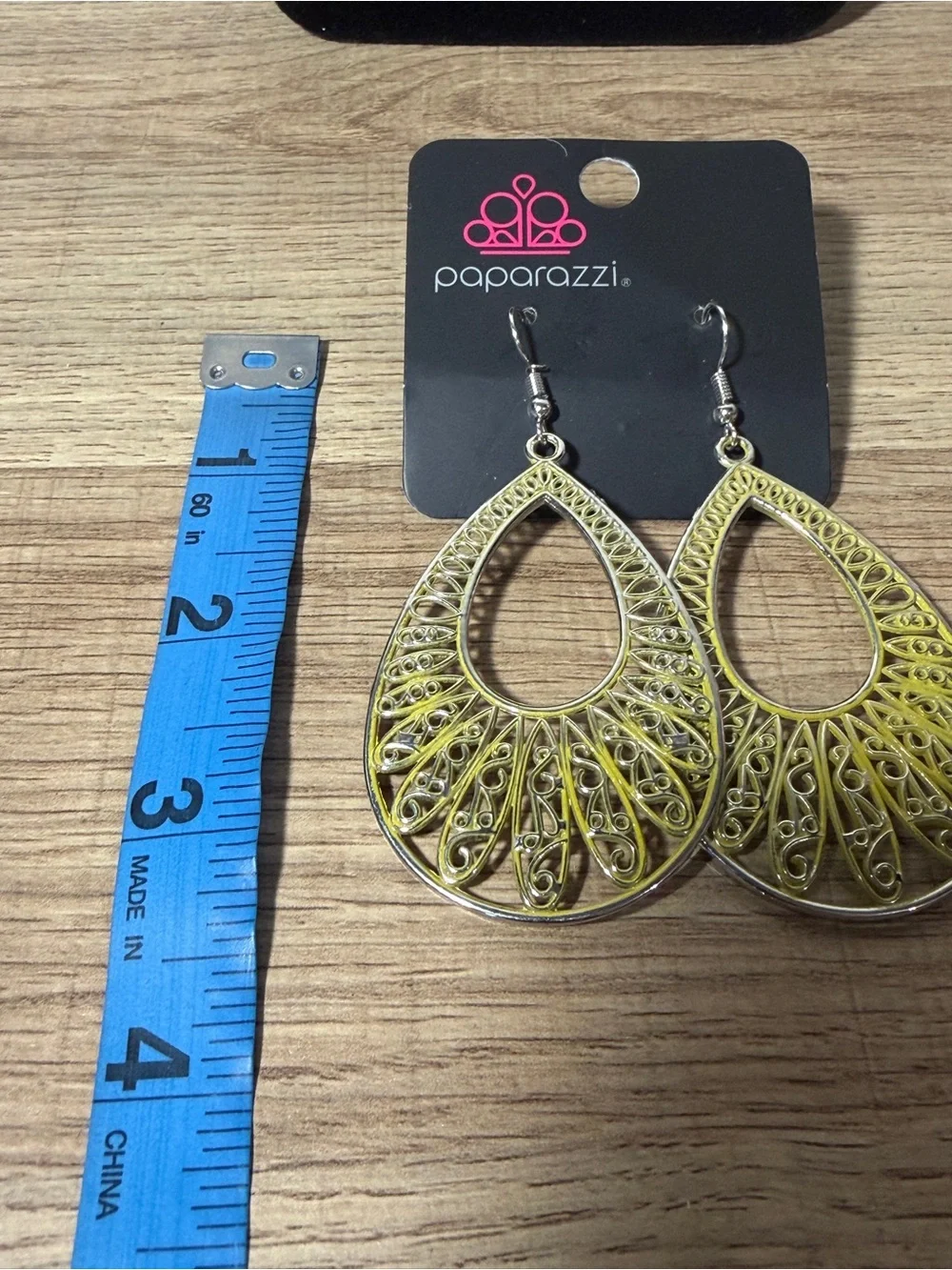 Paparazzi Yellow Filigree Drop Earrings